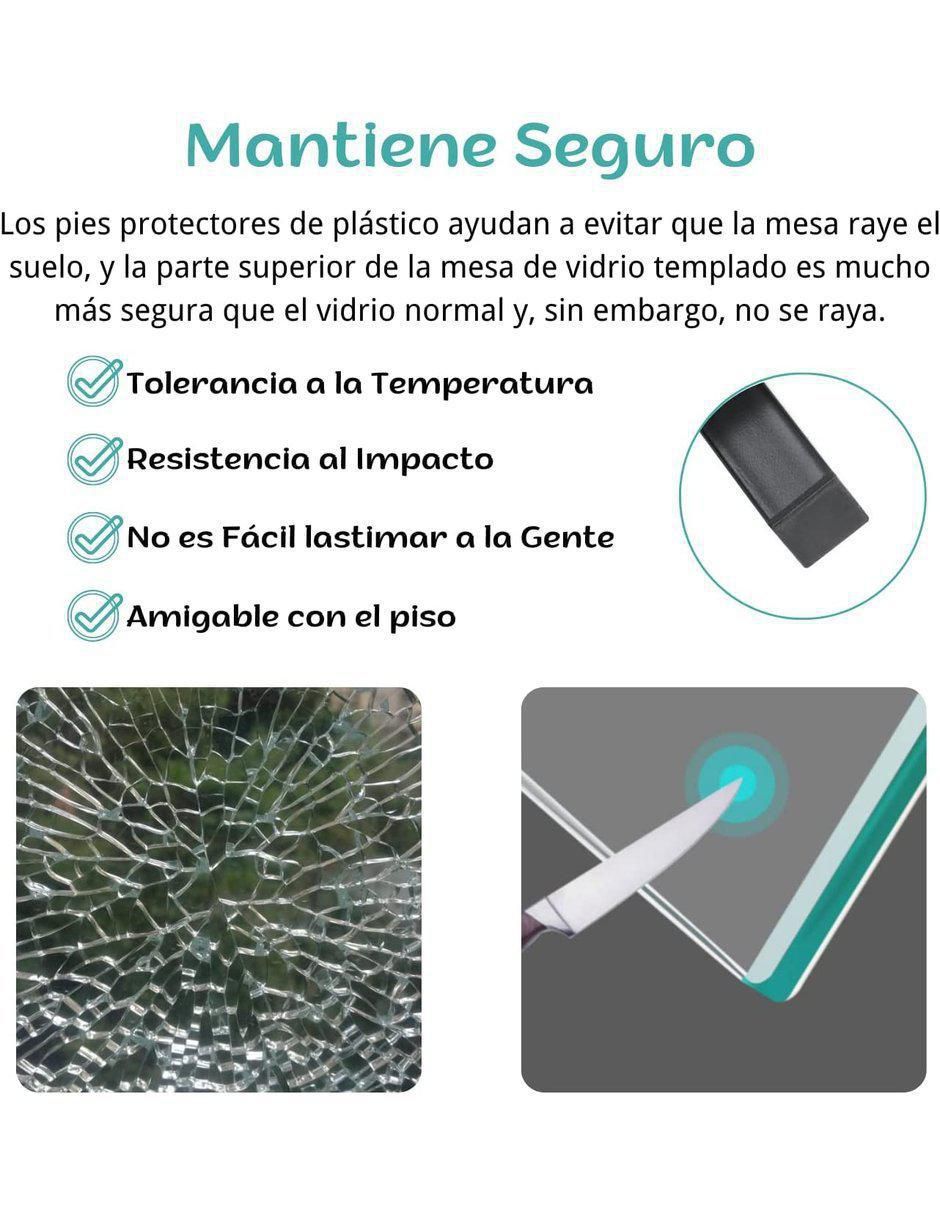 Mesa auxiliar armable de cristal