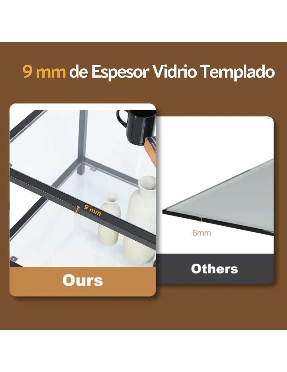 Mesa auxiliar armable de cristal 5