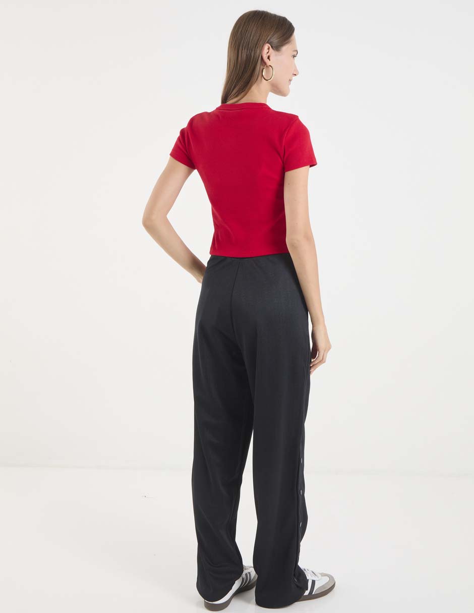 Pants straight con elástico para mujer 5