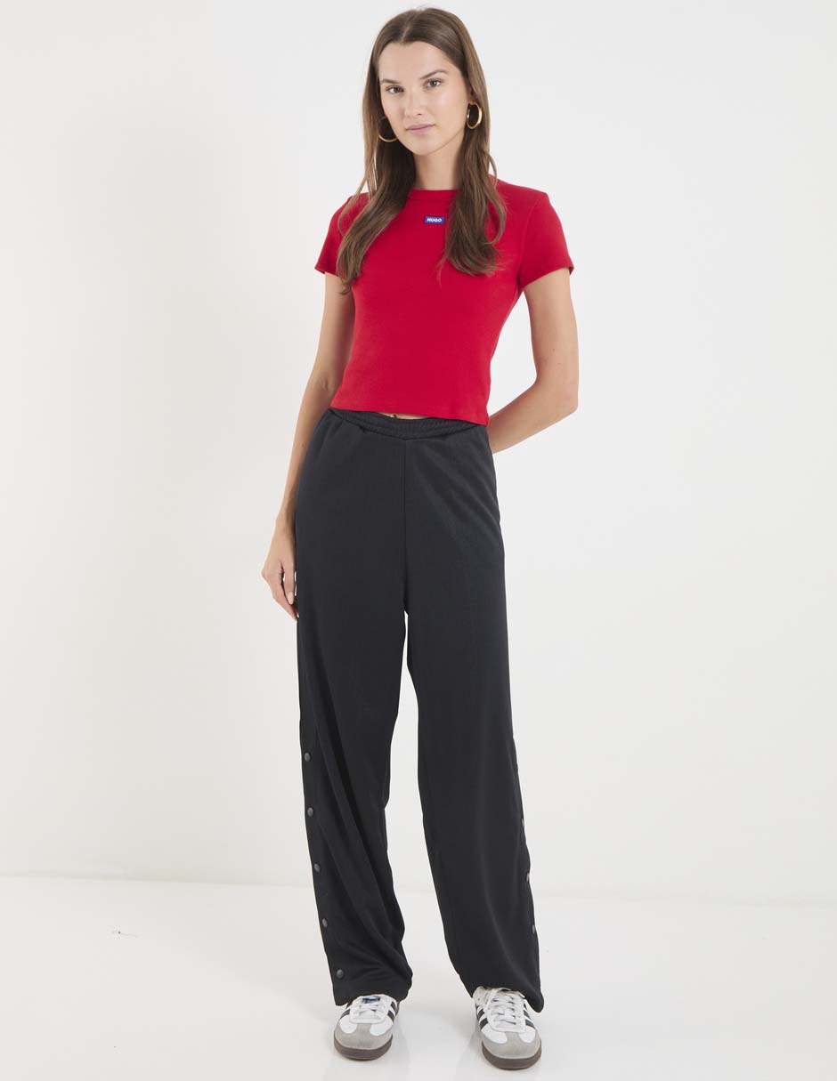 Pants straight con elástico para mujer 4