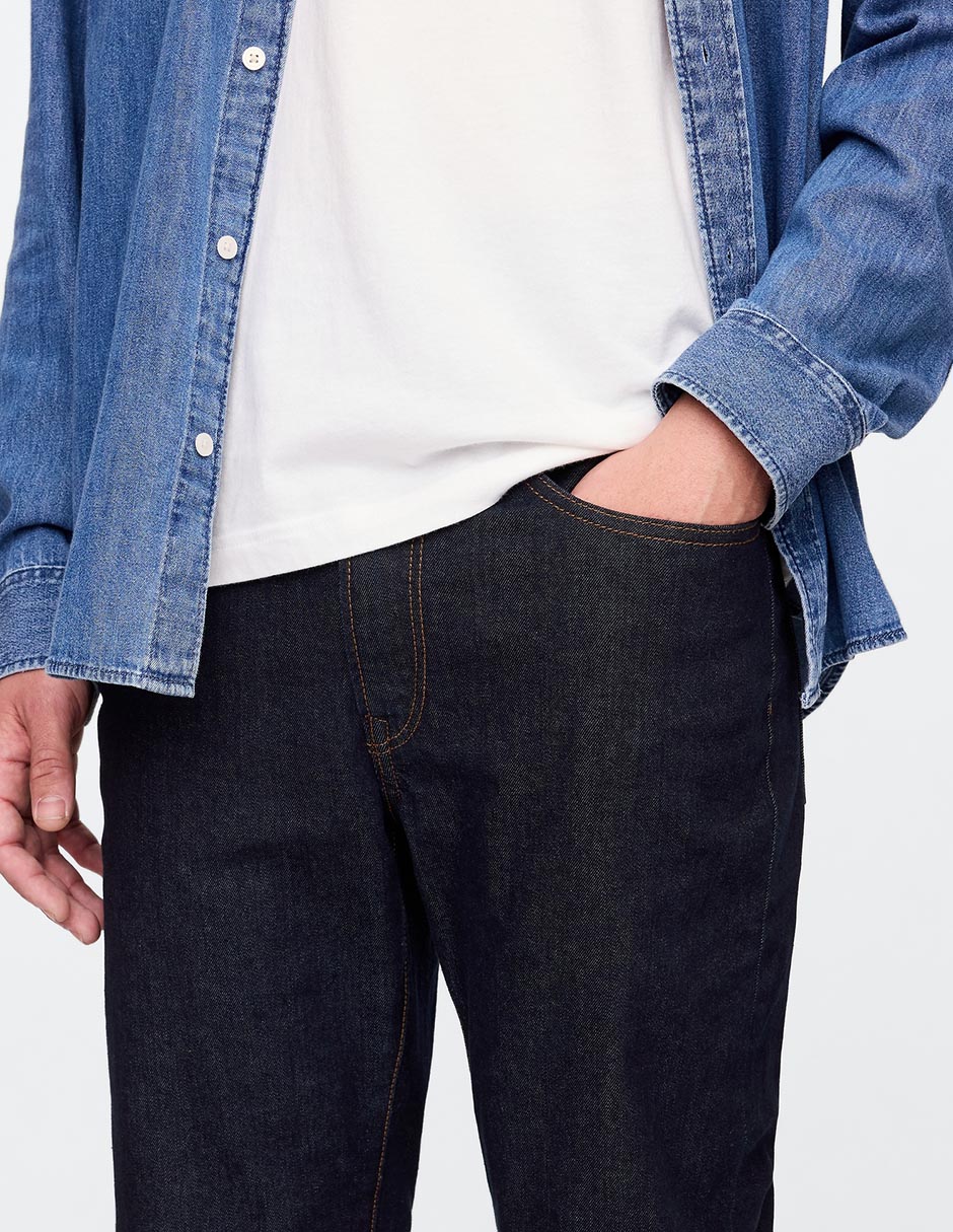 Jeans straight lavado obscuro para hombre 9