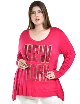 Blusa manga larga para mujer