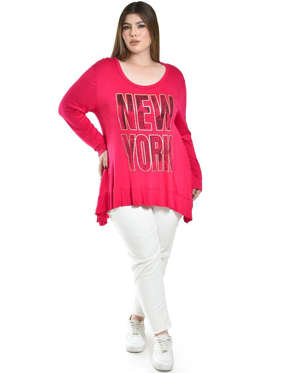 Blusa manga larga para mujer