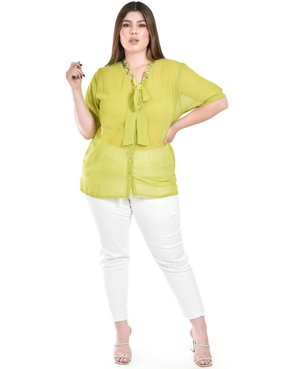 Blusa manga corta para mujer