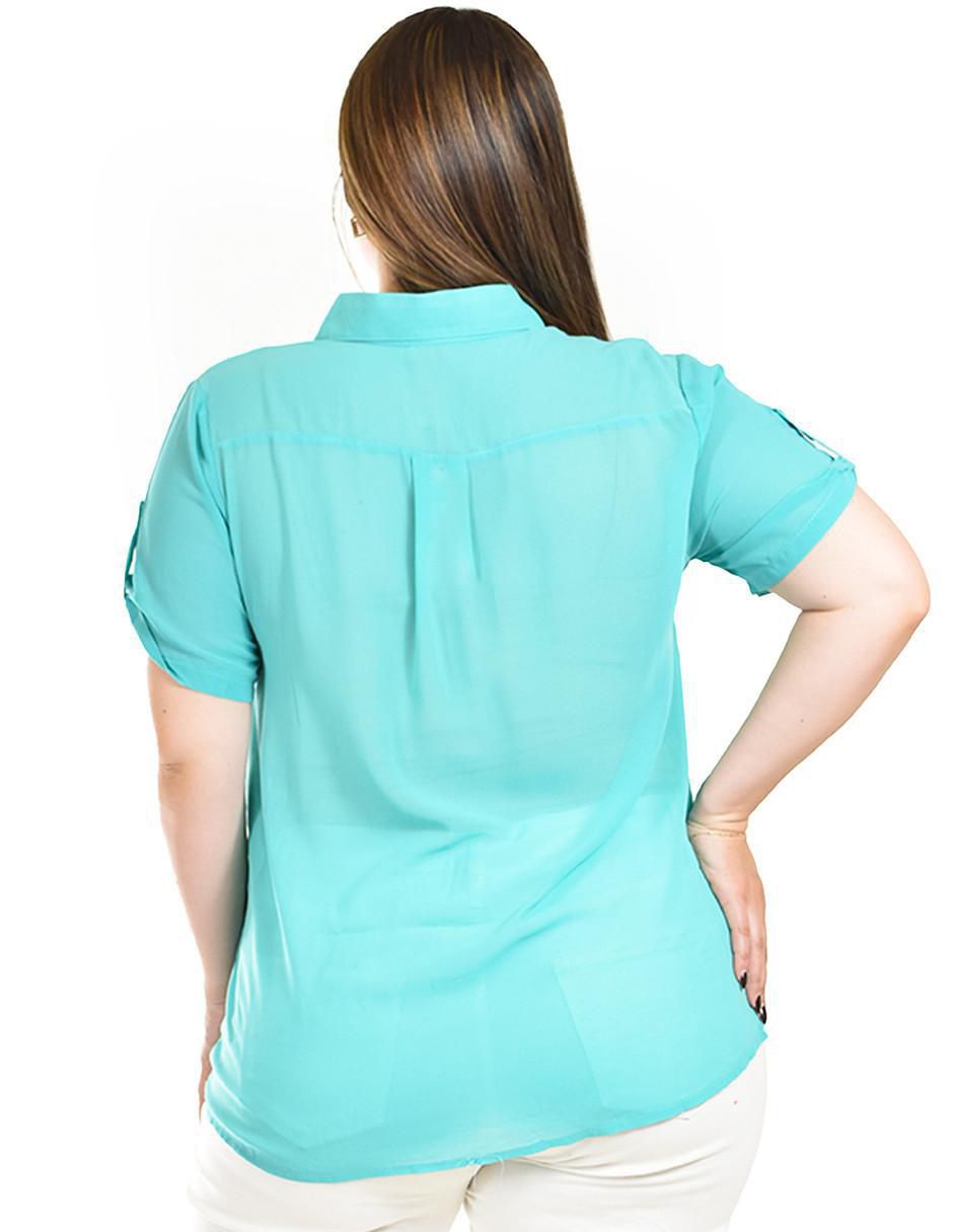 Blusa manga corta para mujer 7