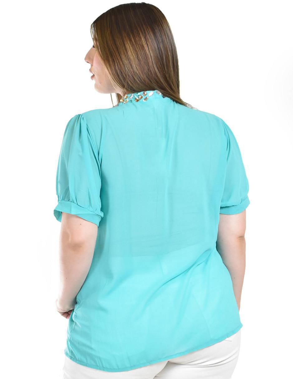Blusa manga corta para mujer 7
