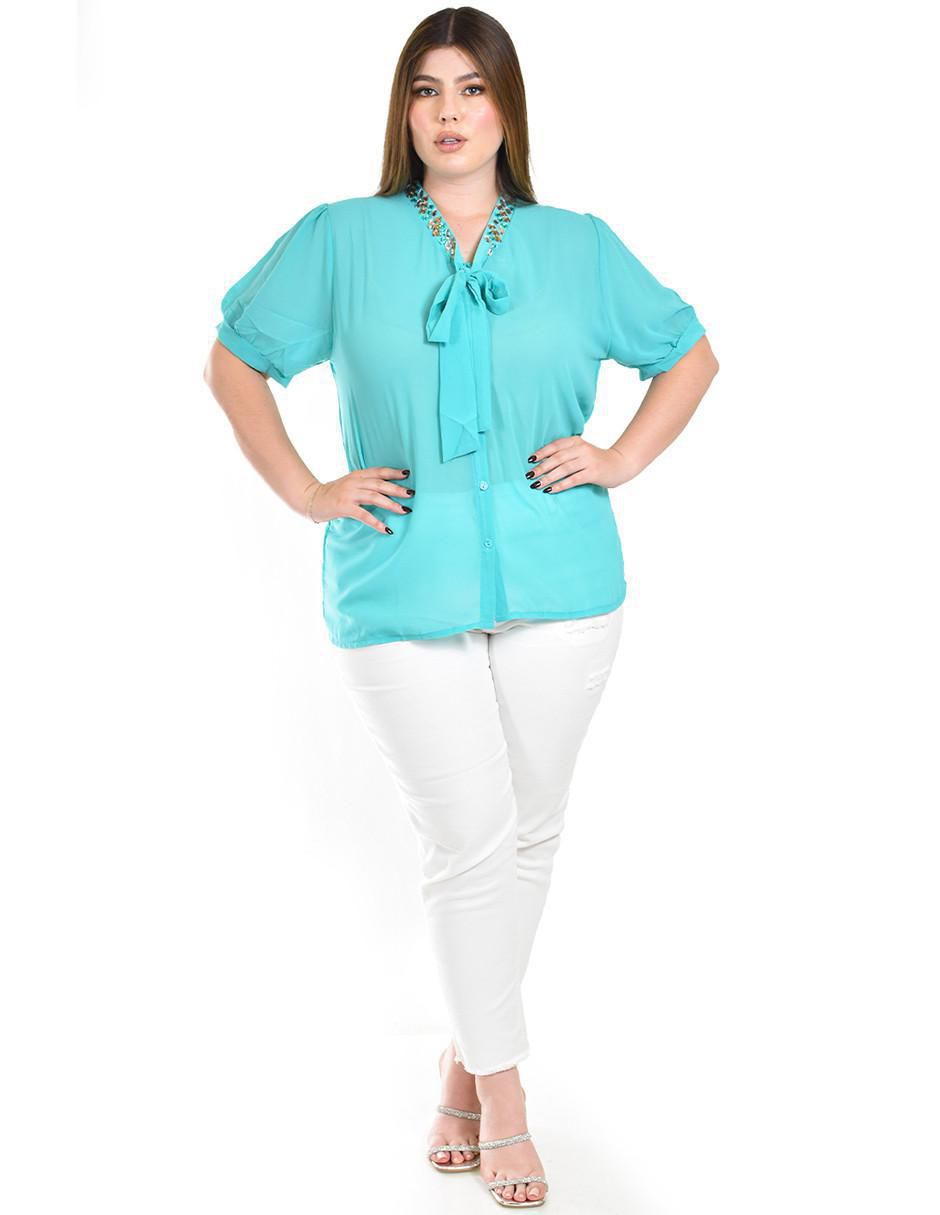 Blusa manga corta para mujer 8