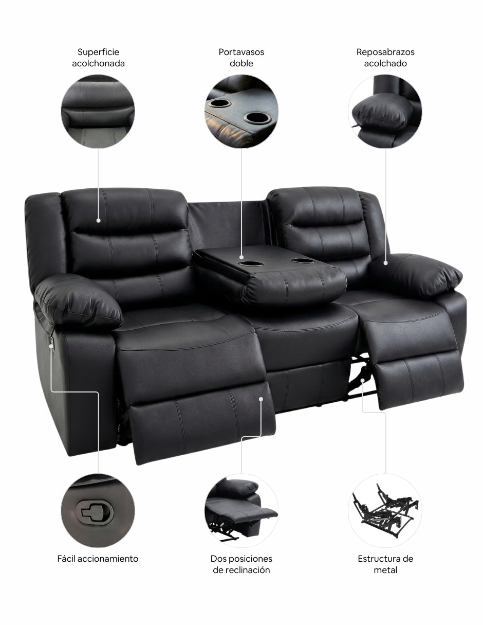 Reclinable Bryce de vinipiel 5