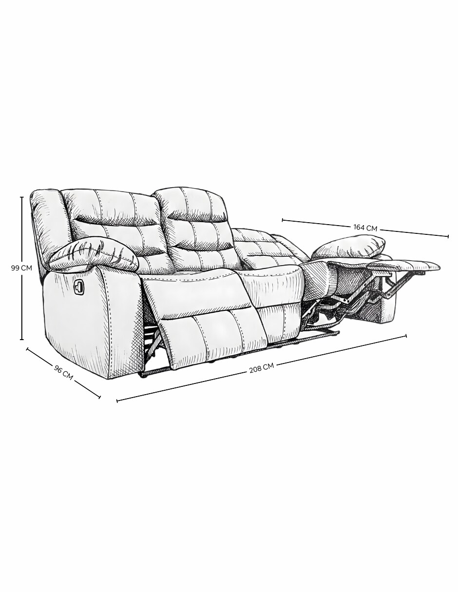 Reclinable Bryce de vinipiel 7