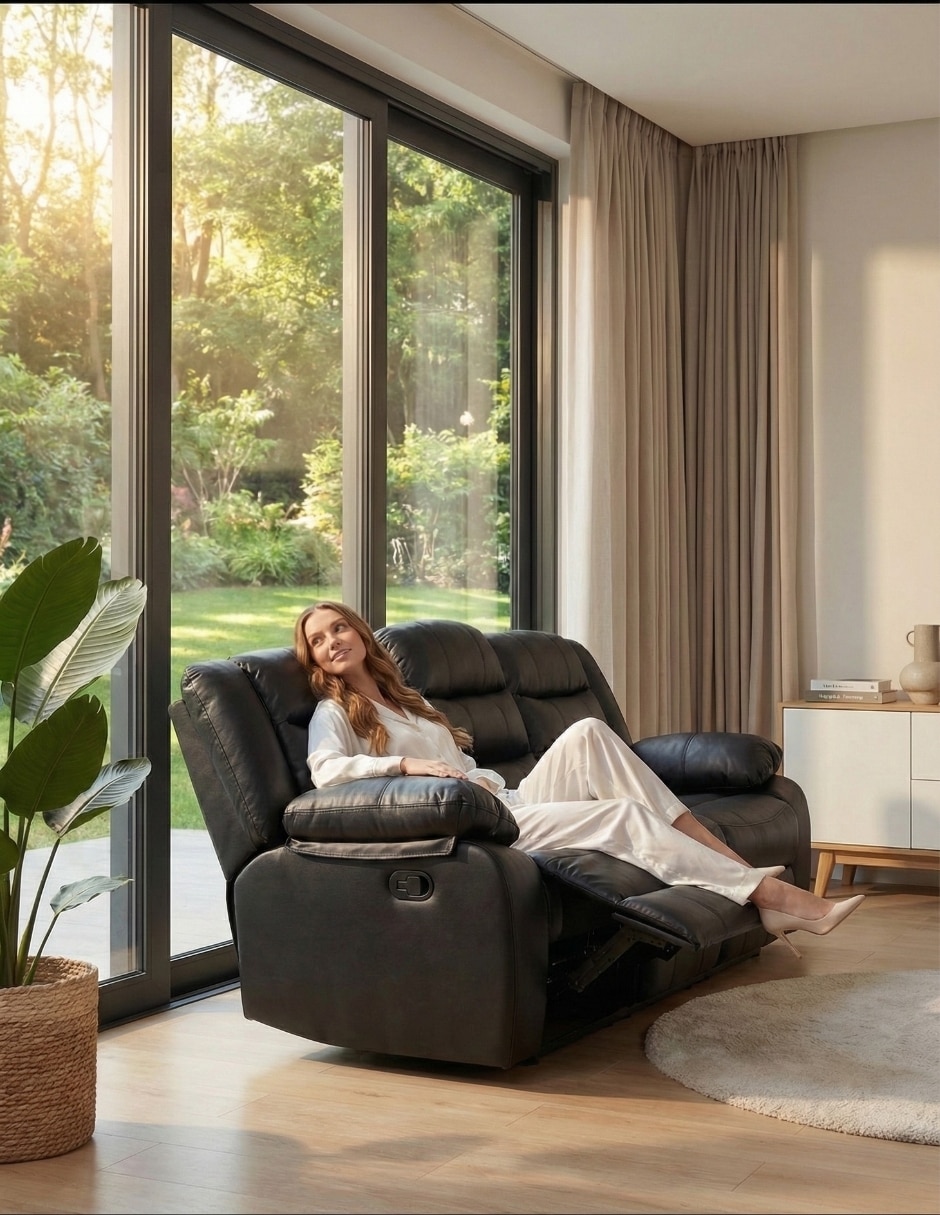 Reclinable Bryce de vinipiel 3
