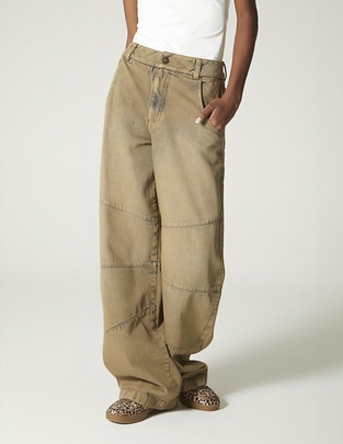 Jeans relaxed barrel s740543 para mujer