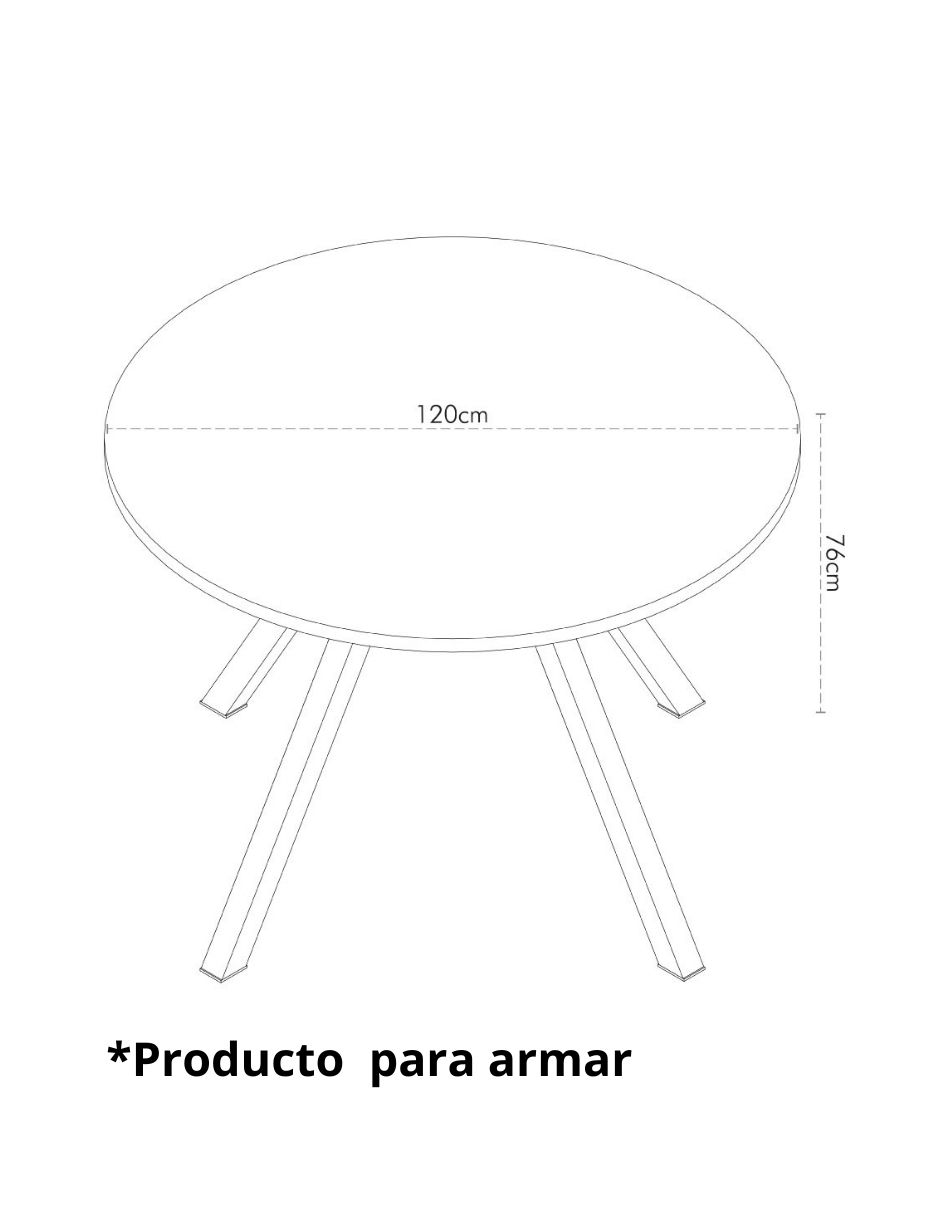 Mesa de comedor armable Colomo 4