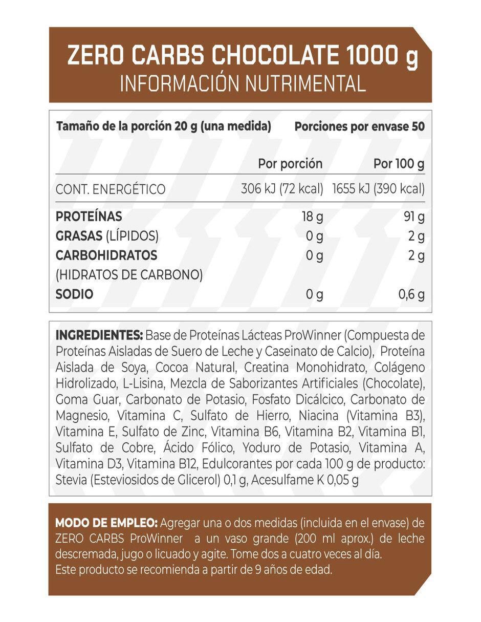 Set de suplementos alimenticios de Proteína Zero Carbs 3