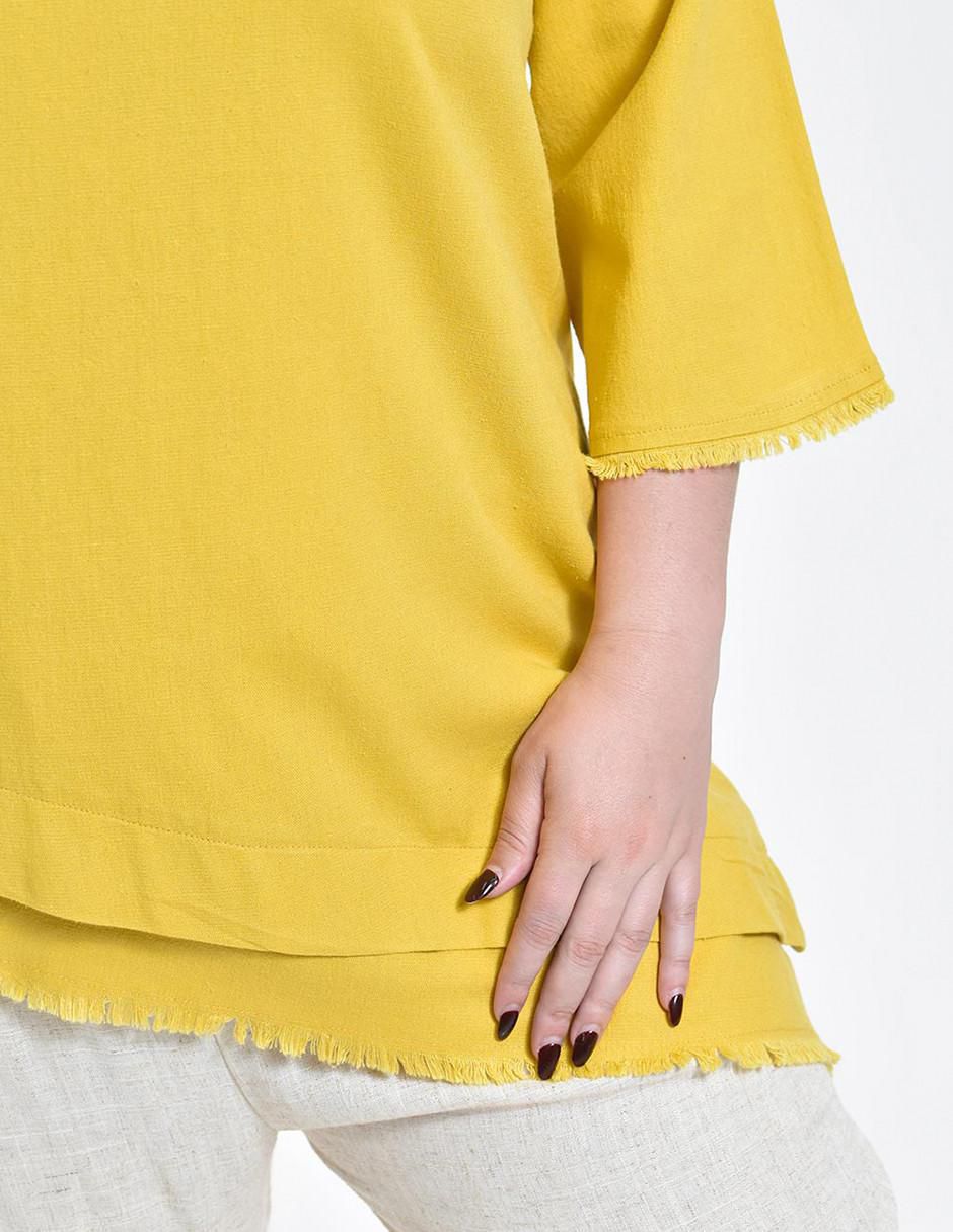 Blusa Roman Fashion manga 3/4 para mujer