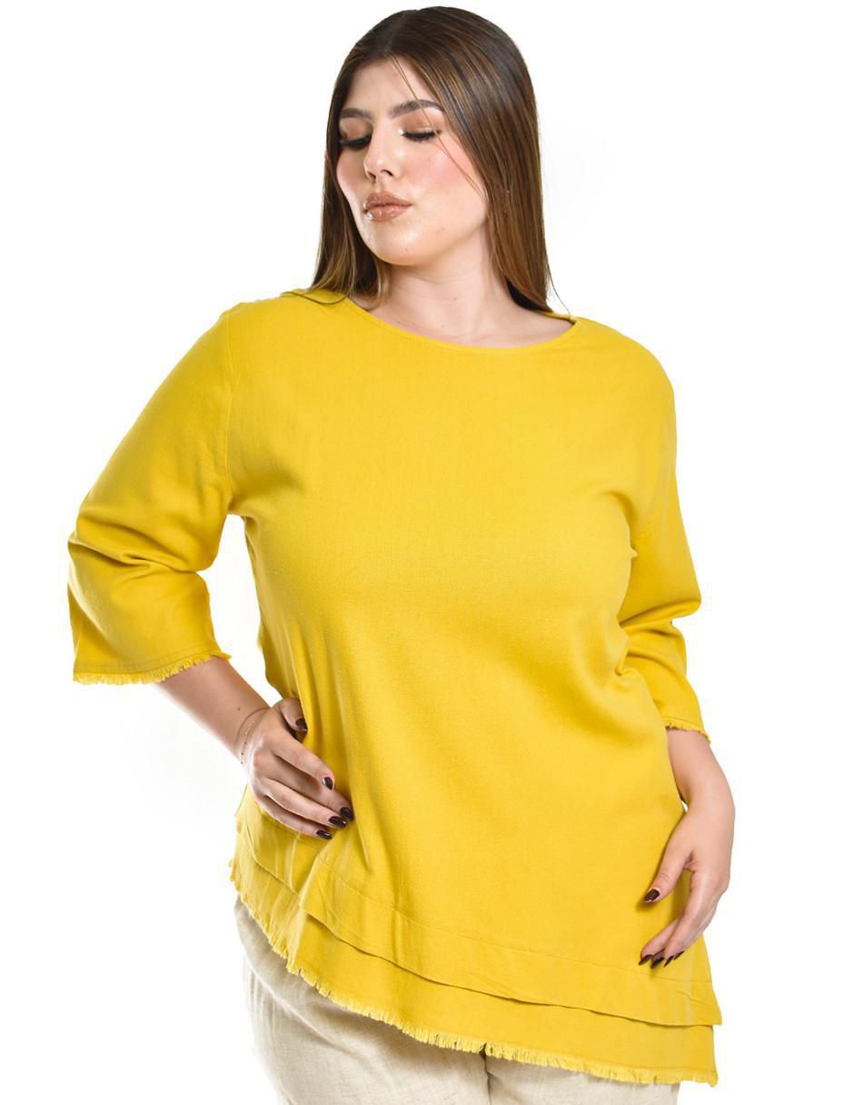 Blusa Roman Fashion manga 3/4 para mujer