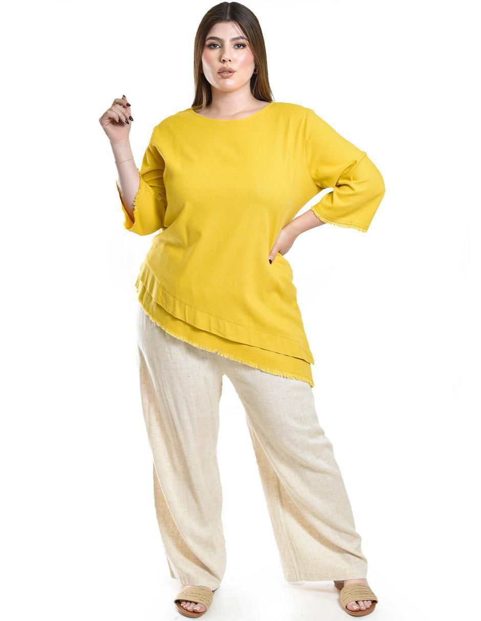 Blusa Roman Fashion manga 3/4 para mujer