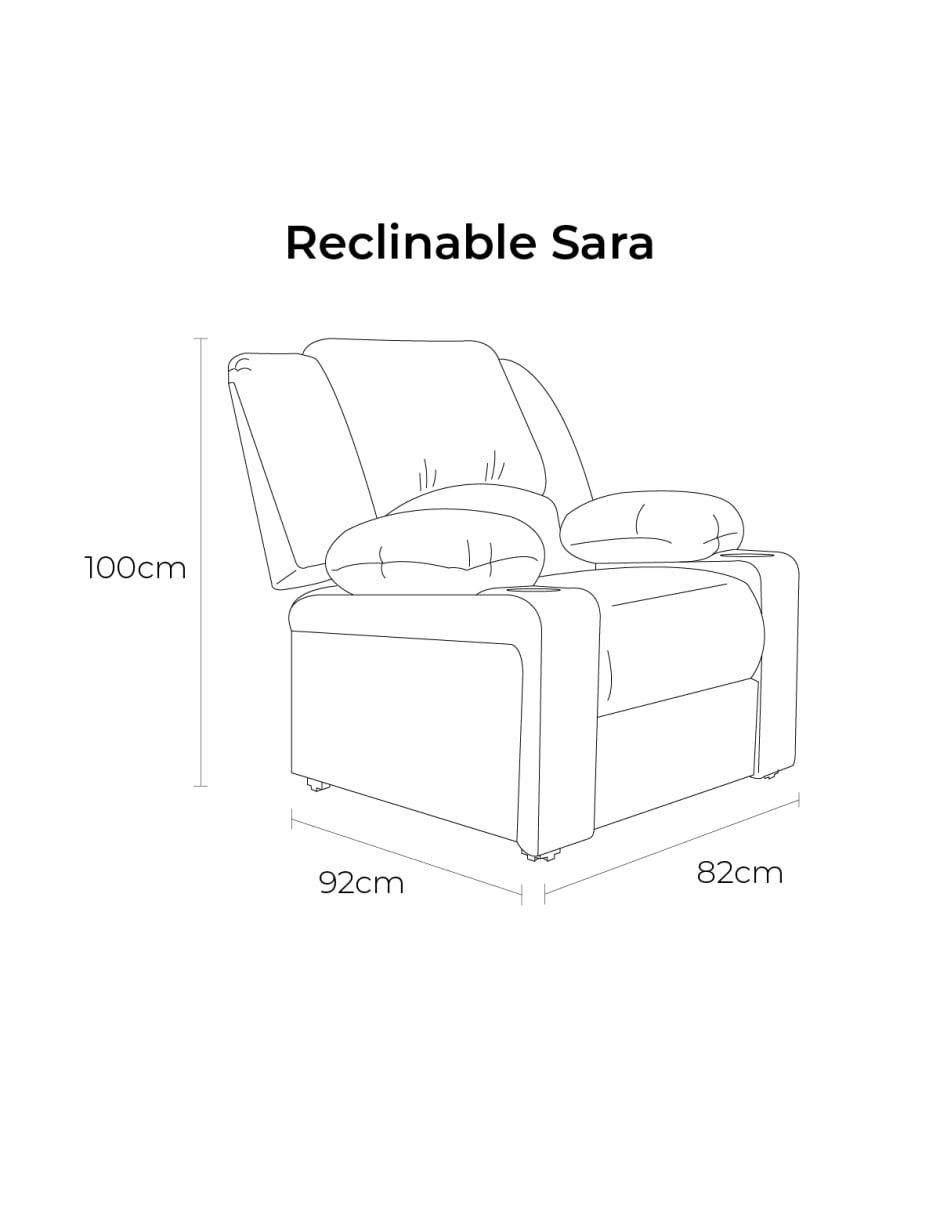 Reclinable Sara de madera pino 9