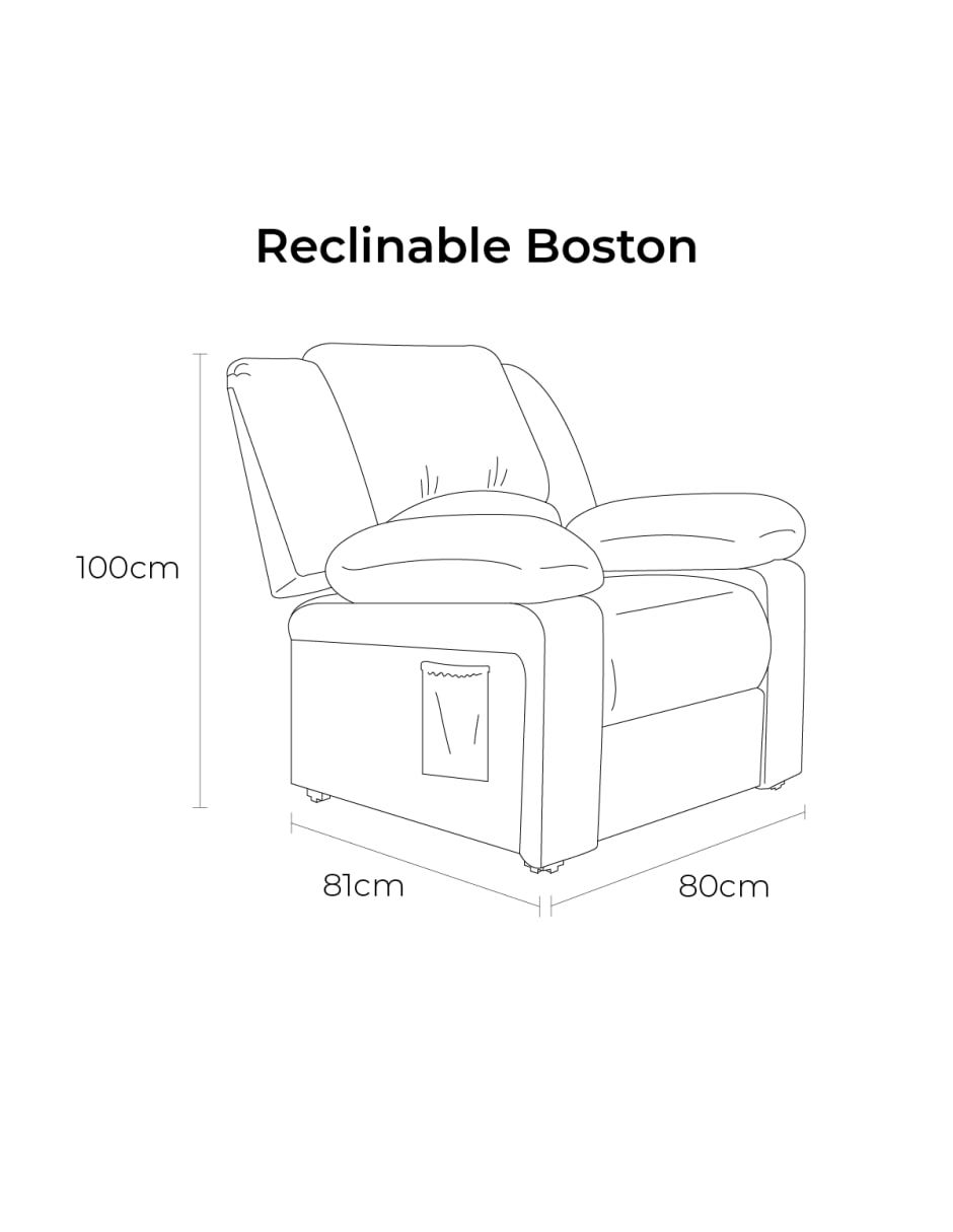 Reclinable Boston de madera pino 9
