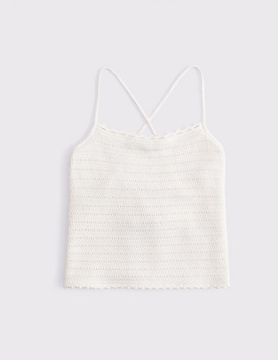 Top Abercrombie & Fitch escote espalda cruzada