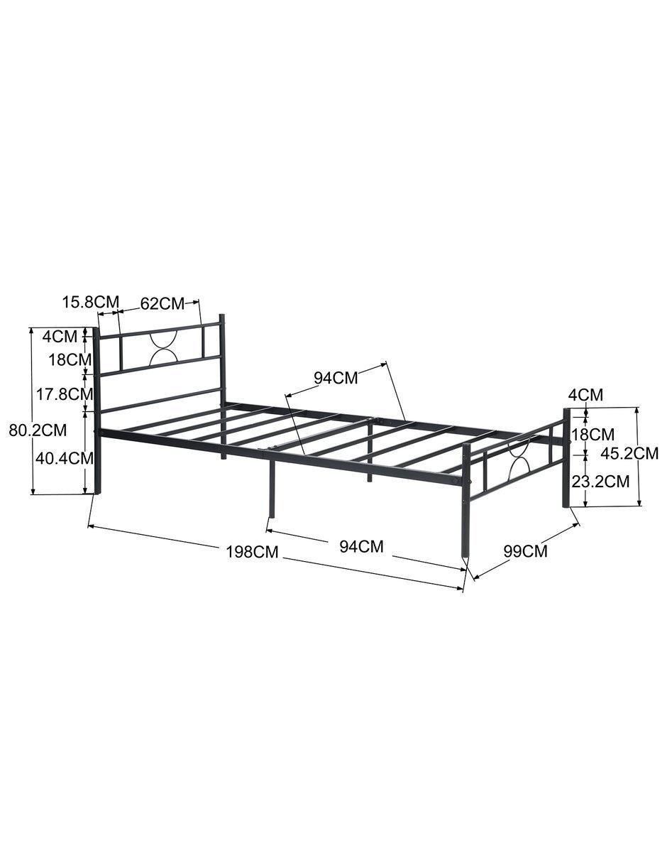 Base para cama armable de metal 11