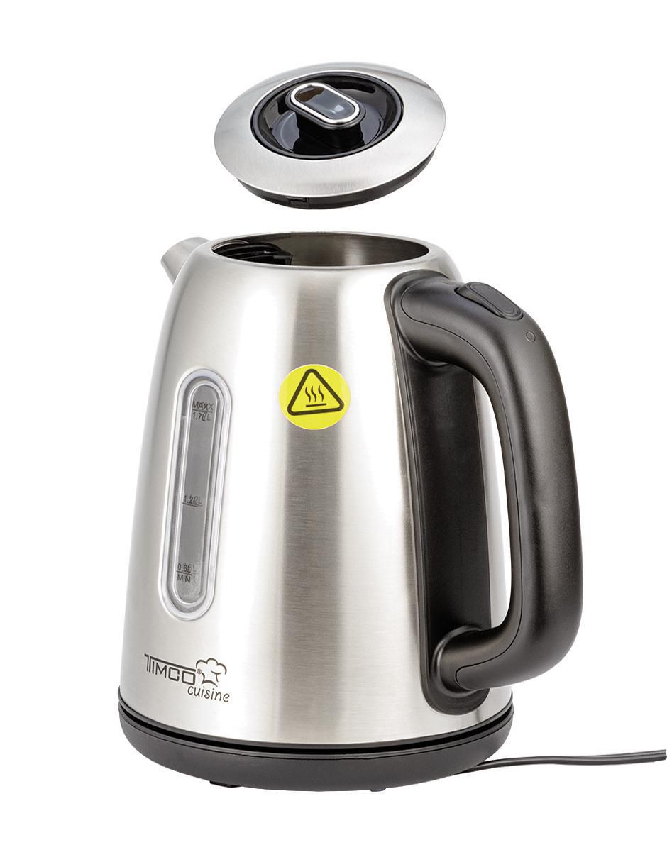 TETERA JE8701R TIMCO, 1.7 L, PLATEADO