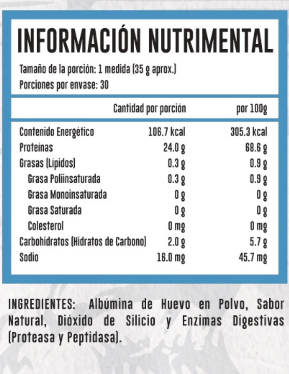Proteína de claras de huevo deshidratadas Naturals Advance Nutrition de 900 g