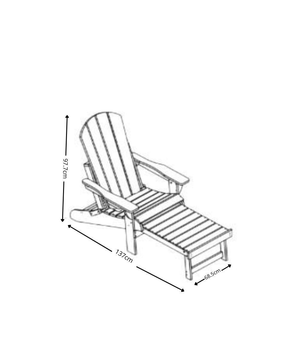 Silla Adirondack Freya de plástico 5