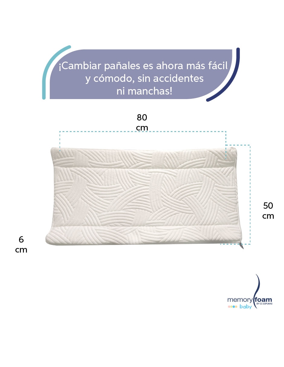 Colchón cambiador Memory Foam Baby