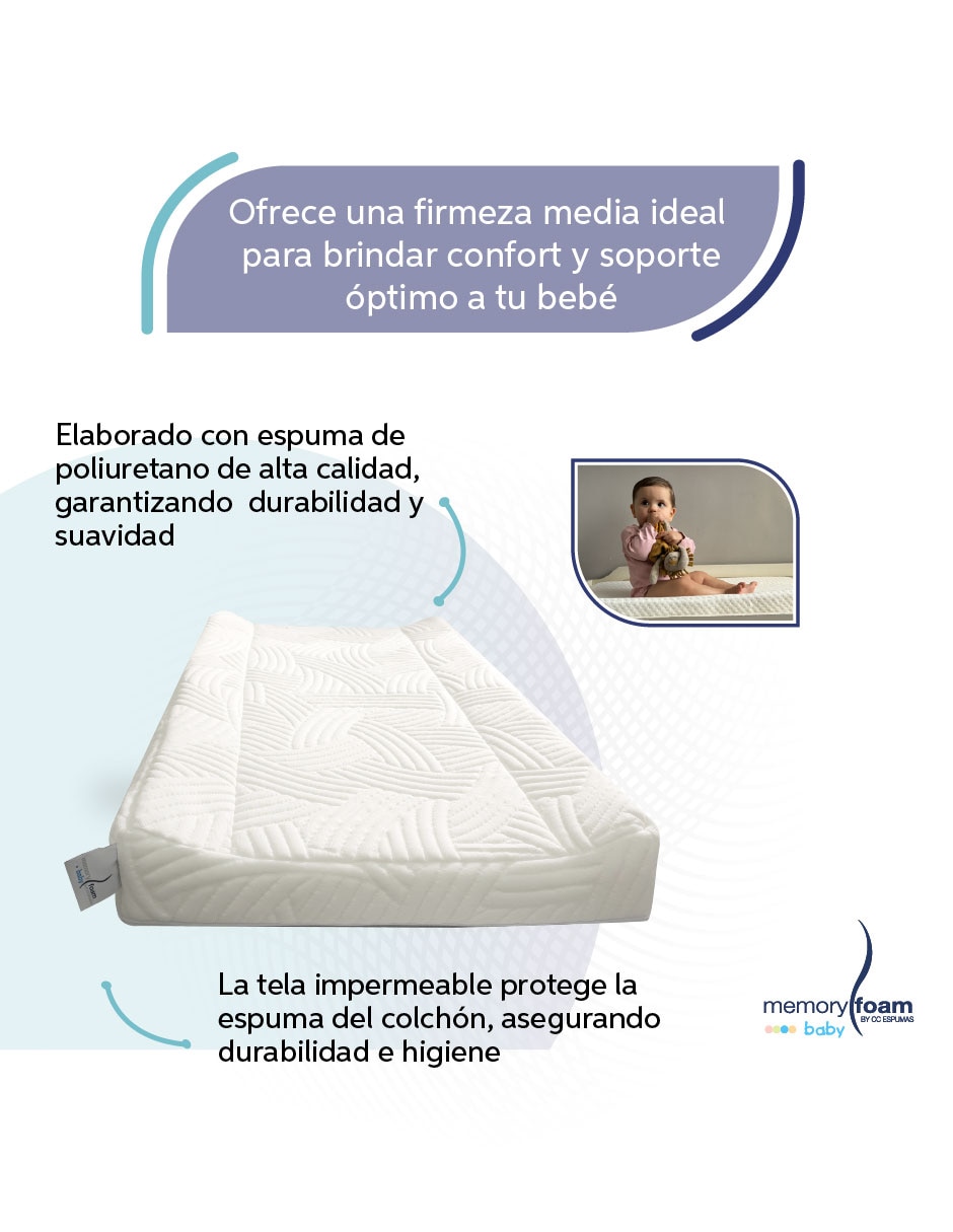 Colchón cambiador Memory Foam Baby
