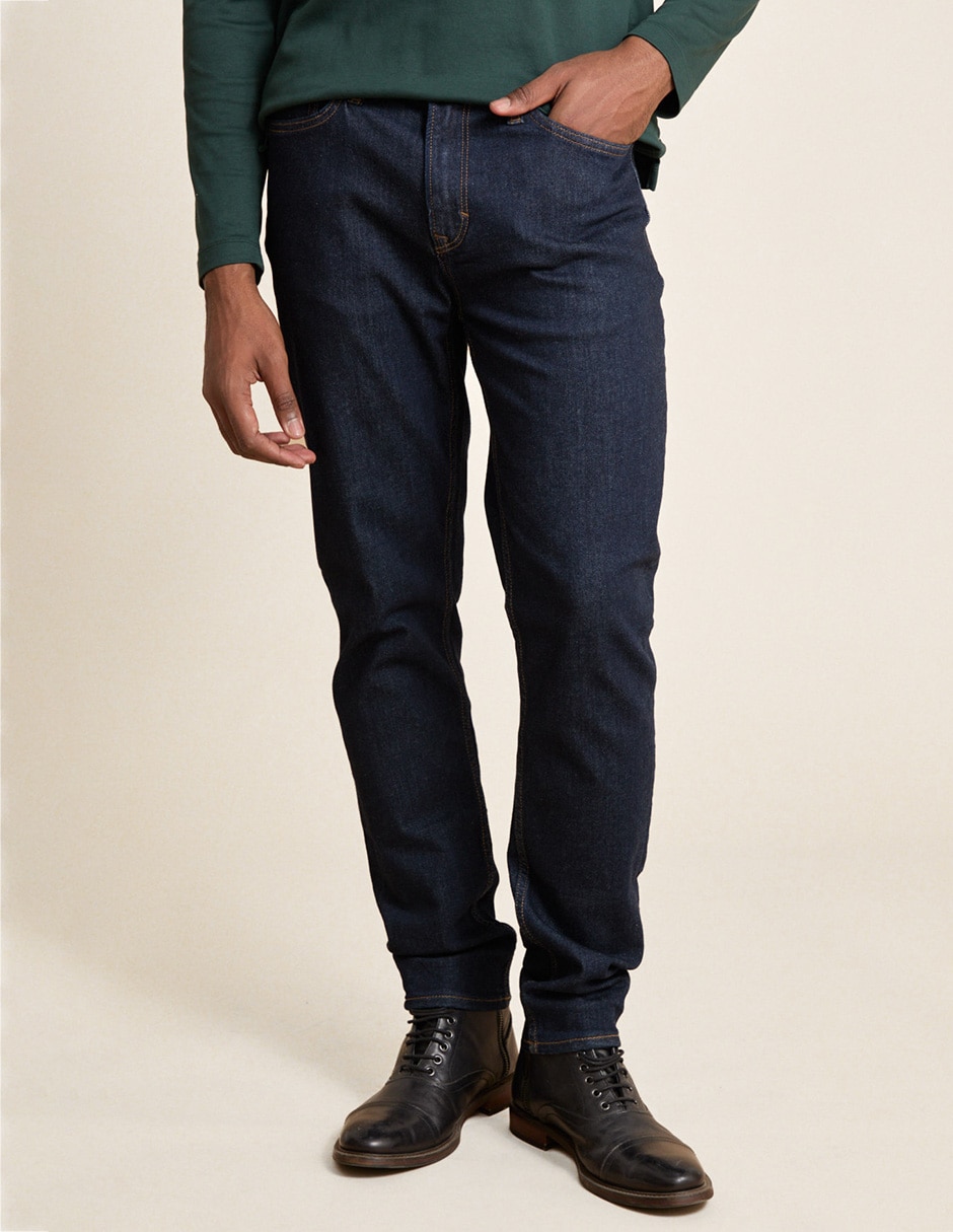 Jeans straight lavado obscuro para hombre Jeans straight lavado obscuro para hombre