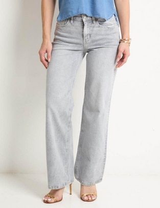 Jeans relaxed wide leg para mujer