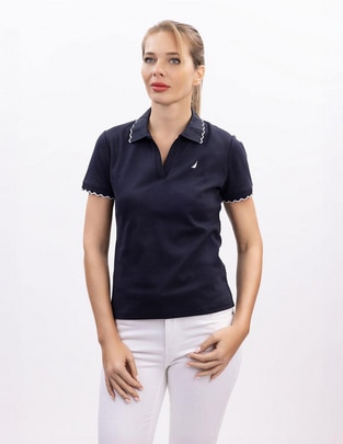 Playera tipo polo para mujer 1