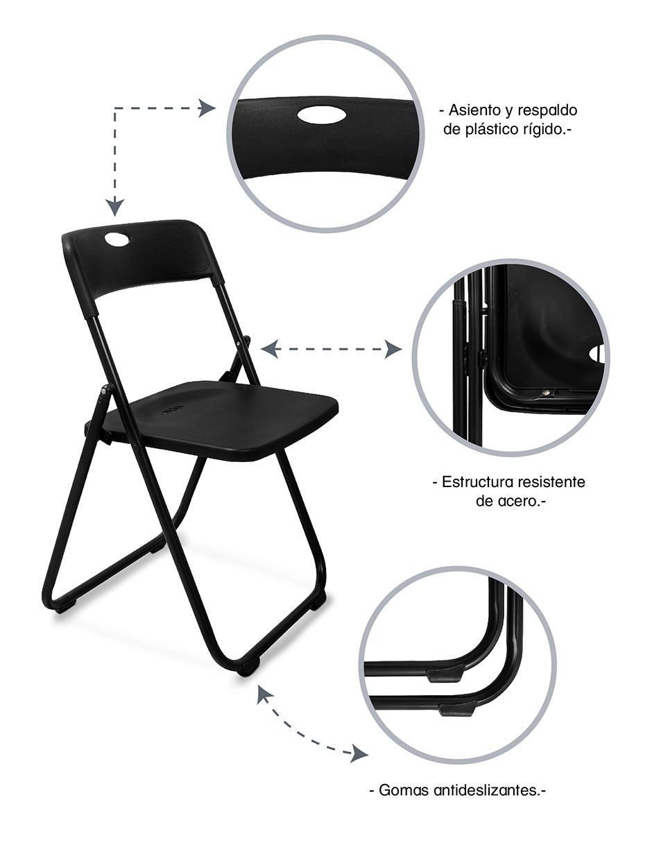 Juego de sillas plegables 8 piezas