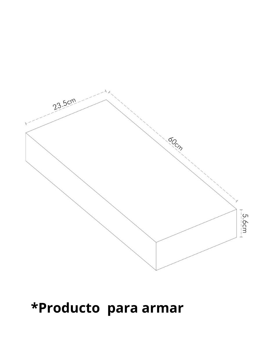 Repisa armable Gaviota de MDF 7