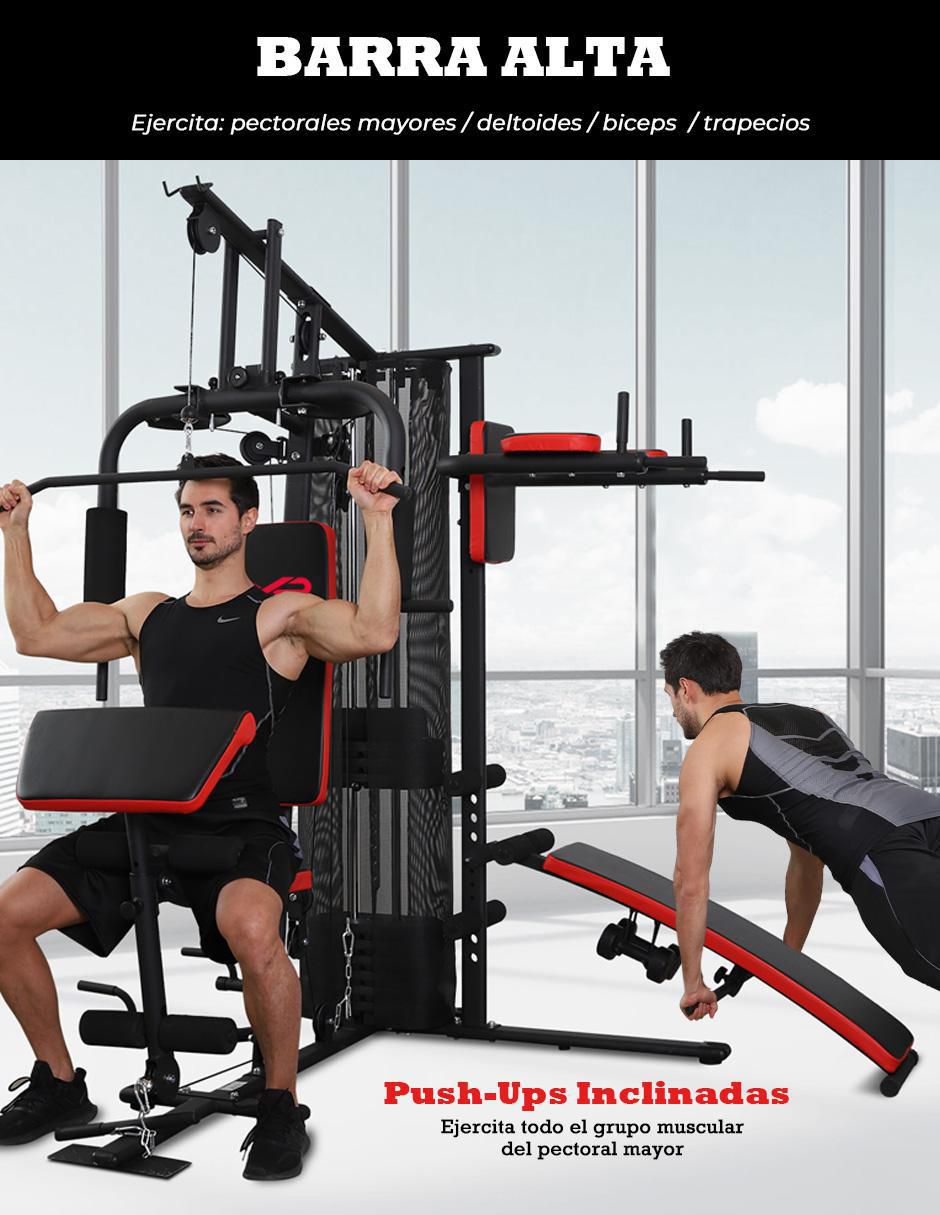 Ejercitador vertical para abdomen multigym de hierro gladiator 3