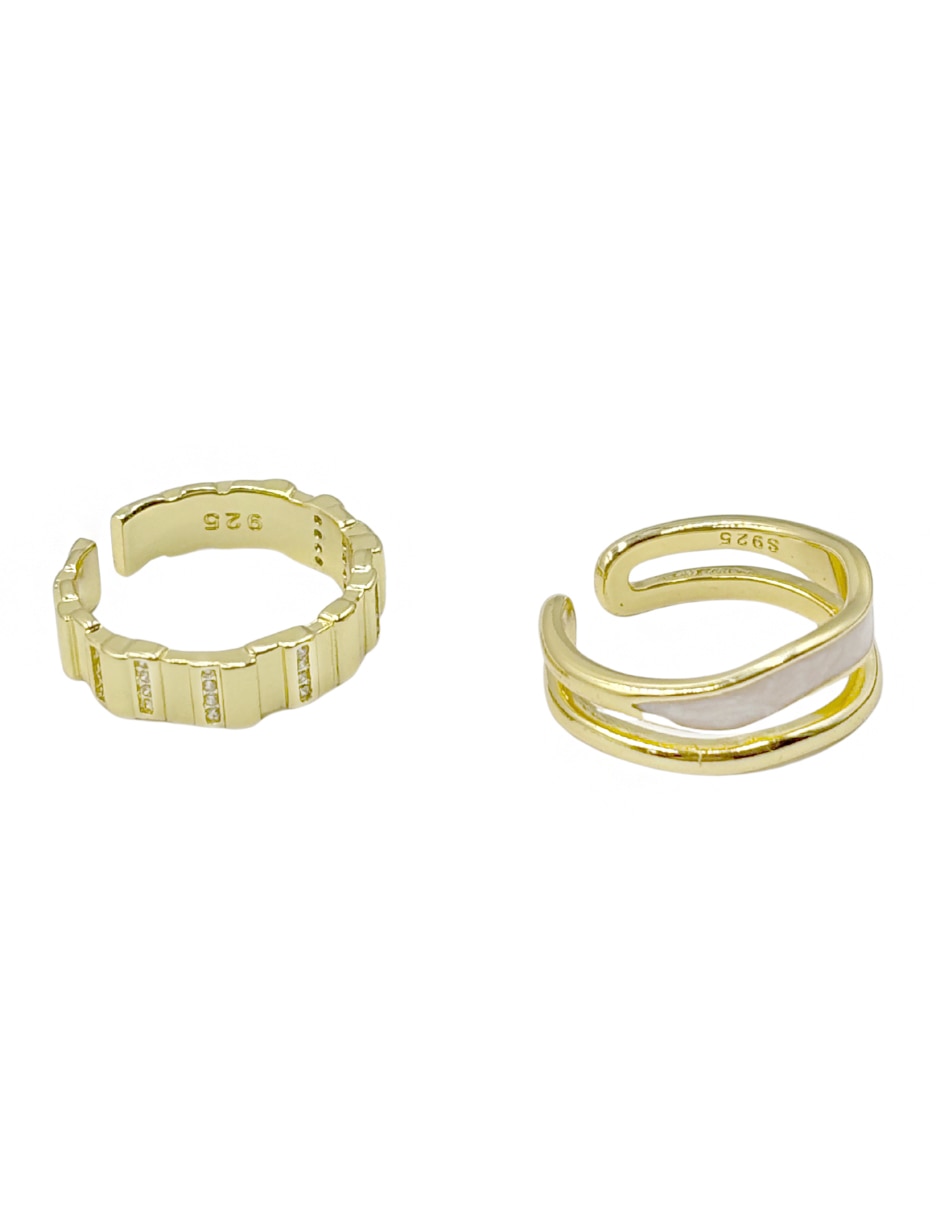 Set anillo Map brillante