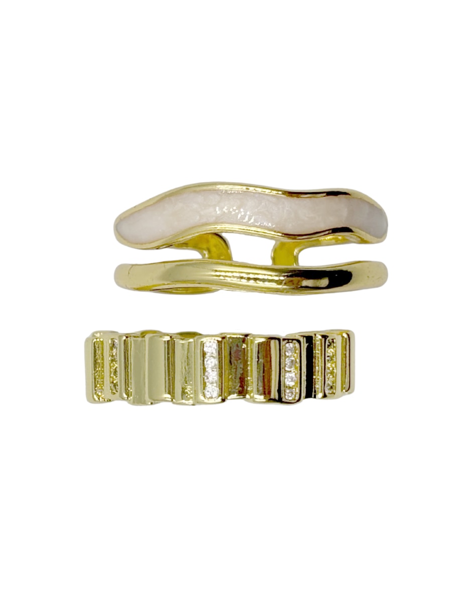 Set anillo Map brillante