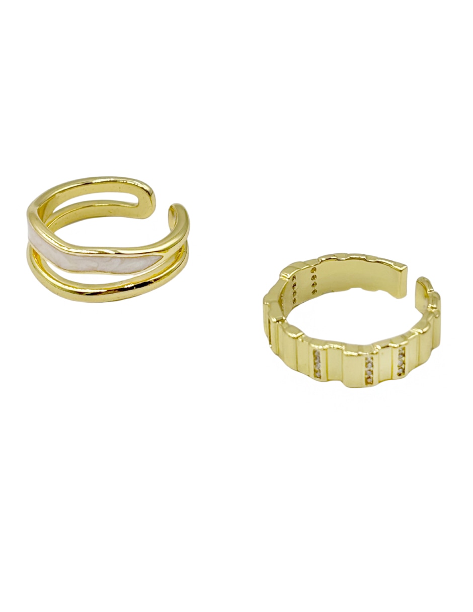 Set anillo Map brillante