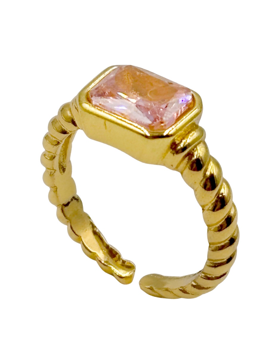 Anillo rectangular brillante 2