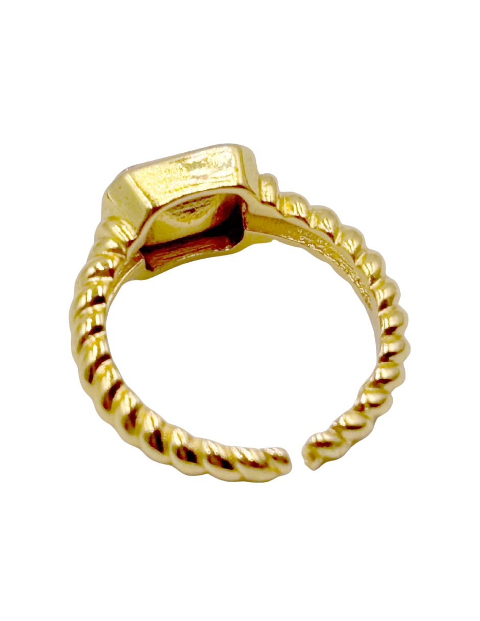Anillo rectangular brillante 3