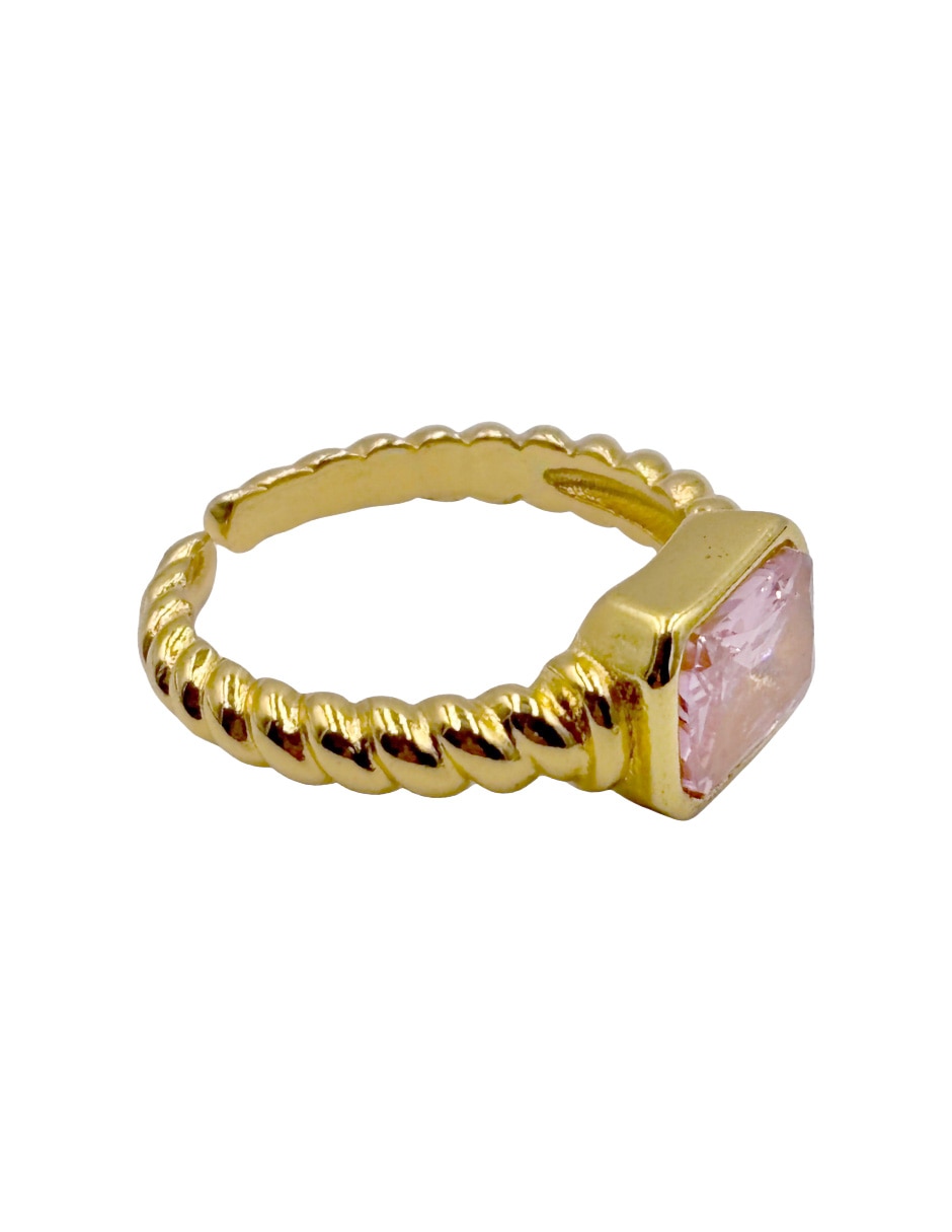 Anillo rectangular brillante 1