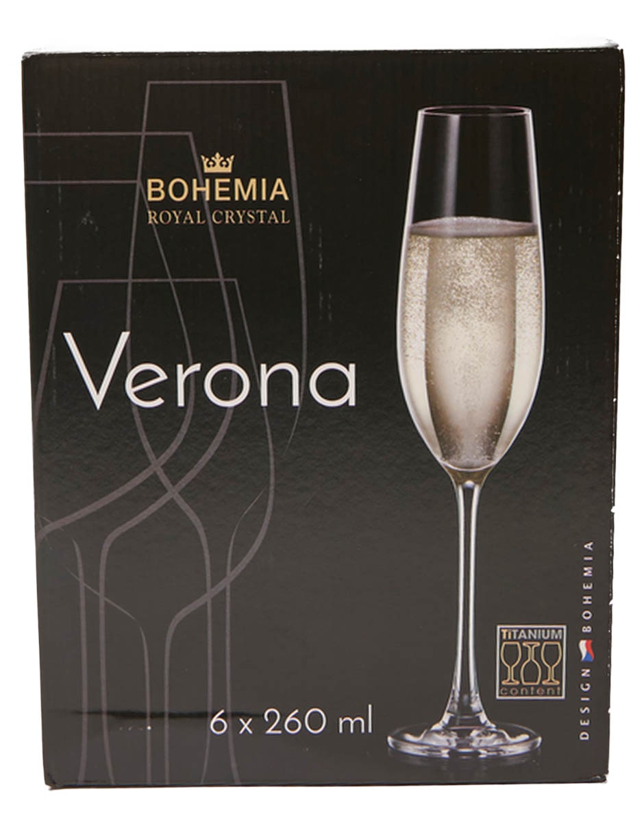 Copa para flauta Bohemia de cristal