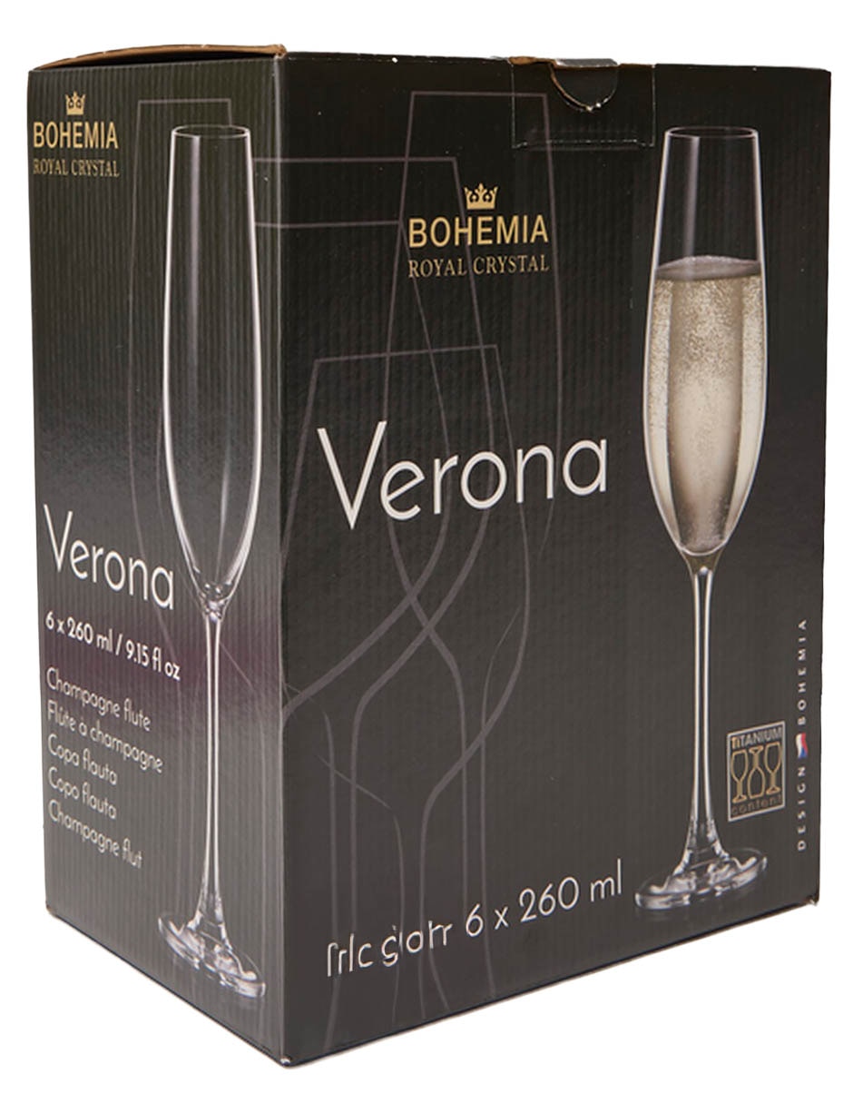 Copa para flauta Bohemia de cristal