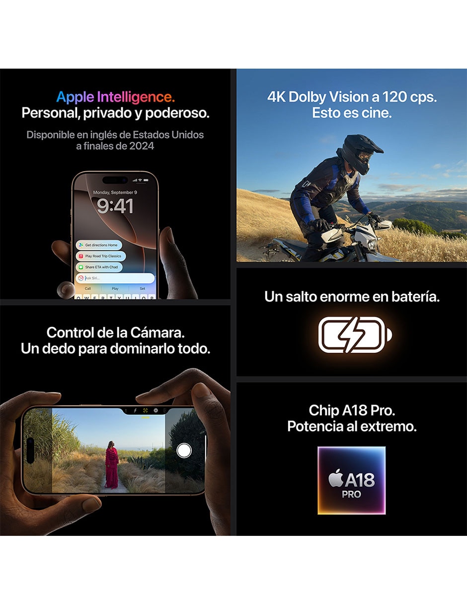 Smartphone iPhone 16 Pro 6.3 pulgadas 4