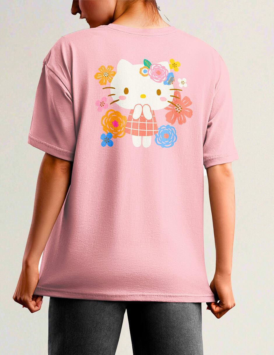 Playera manga corta Sanrio cuello redondo para mujer