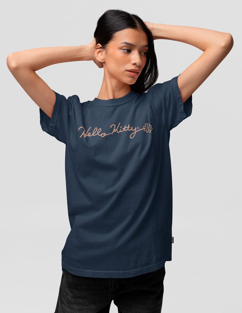 Playera manga corta cuello redondo para mujer
