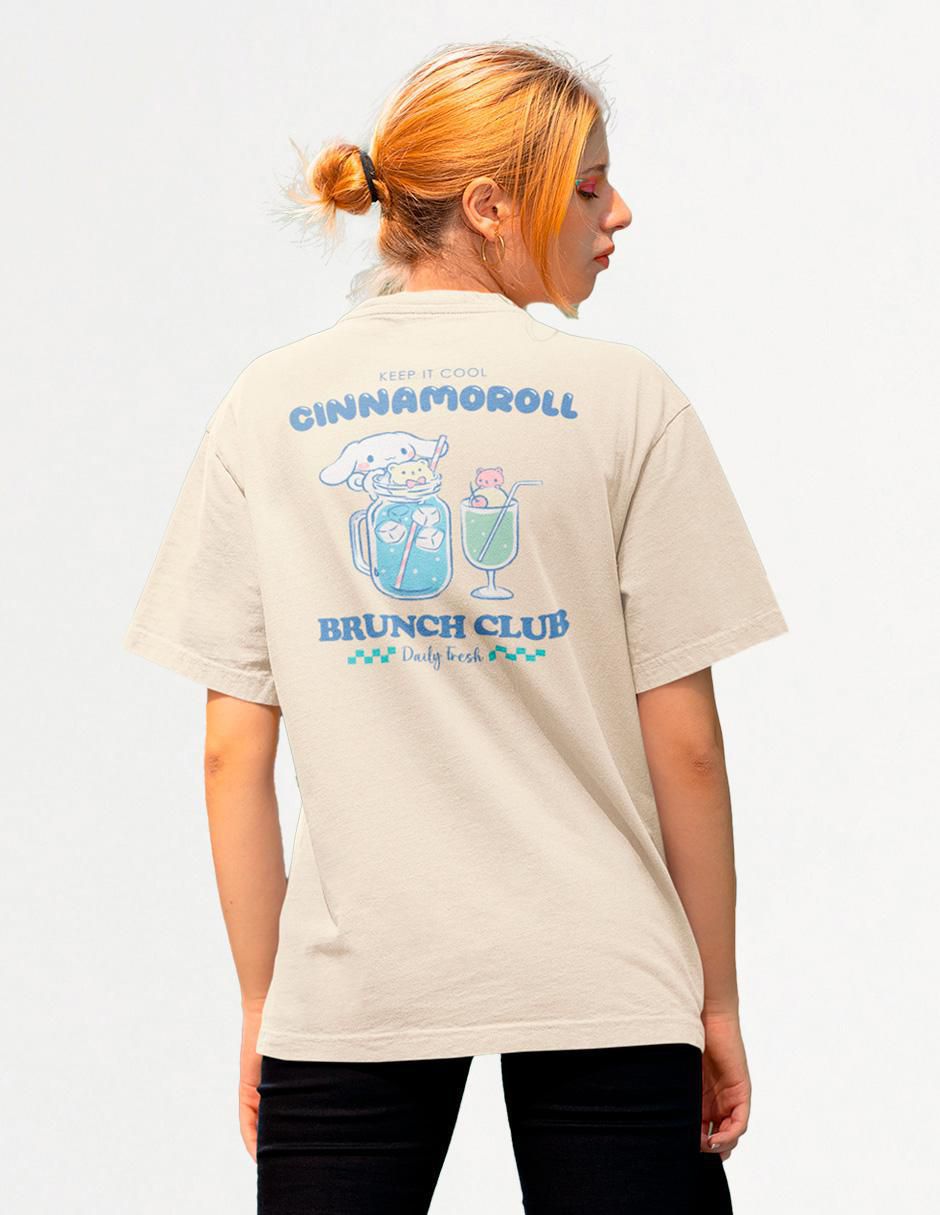 Playera manga corta sanrio cuello redondo para mujer