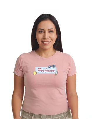 Playera manga corta cuello redondo para mujer Playera manga corta cuello redondo para mujer