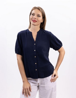 Blusa Nautica manga al codo para mujer
