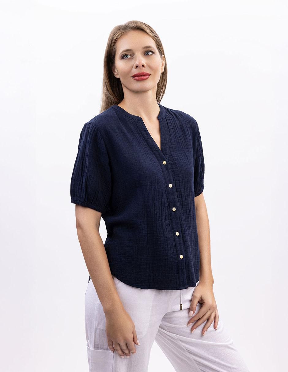 Blusa Nautica manga al codo para mujer